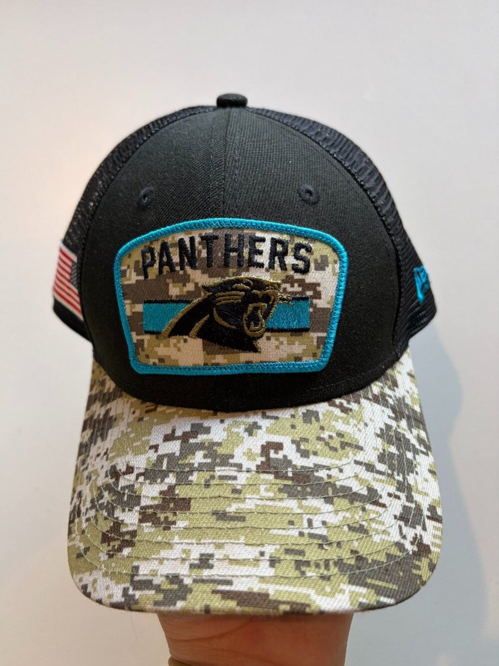Panthers Salute to Service New Era Trucker Hat